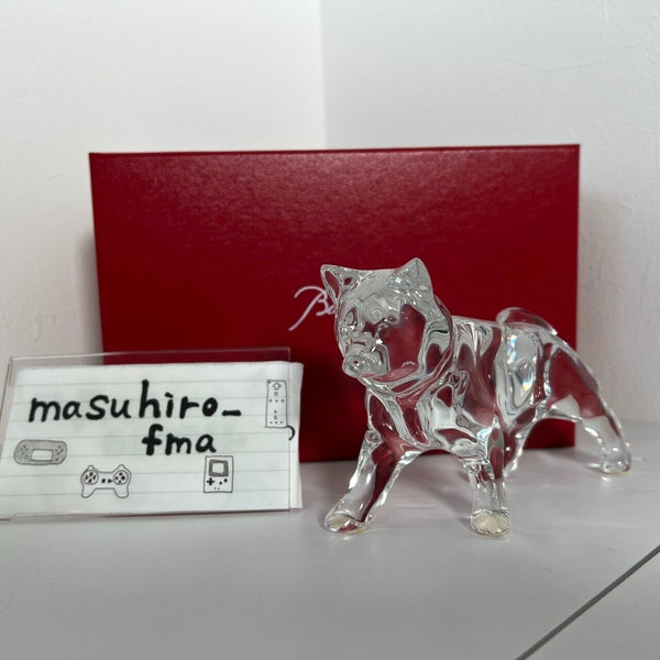 Baccarat Figure Japanese Dog Shiba Inu Akita inu Statue Figurine RARE