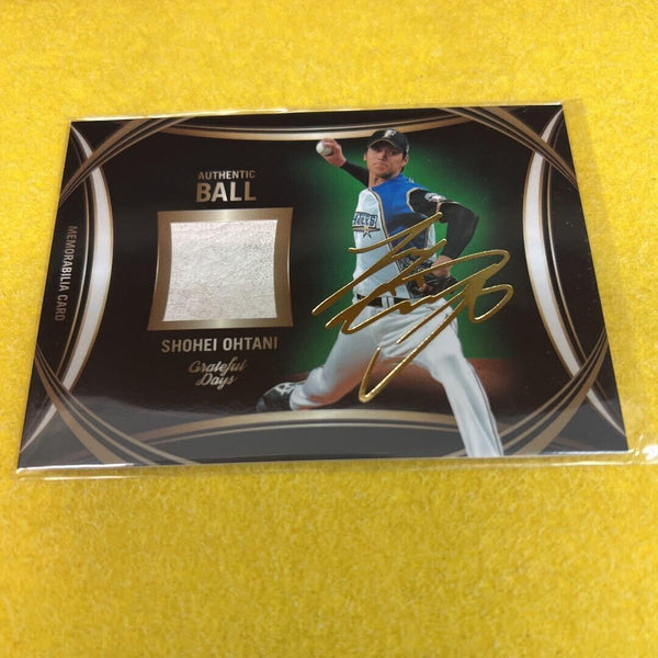 Shohei Ohtani /99 Limited 2018 BBM Authentic Ball Card Gold Foil Sign Nippon-Ham