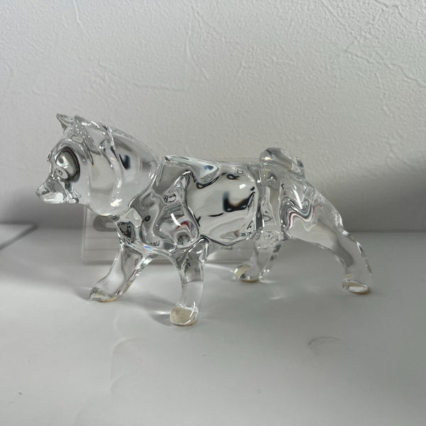 Baccarat Figure Japanese Dog Shiba Inu Akita inu Statue Figurine RARE